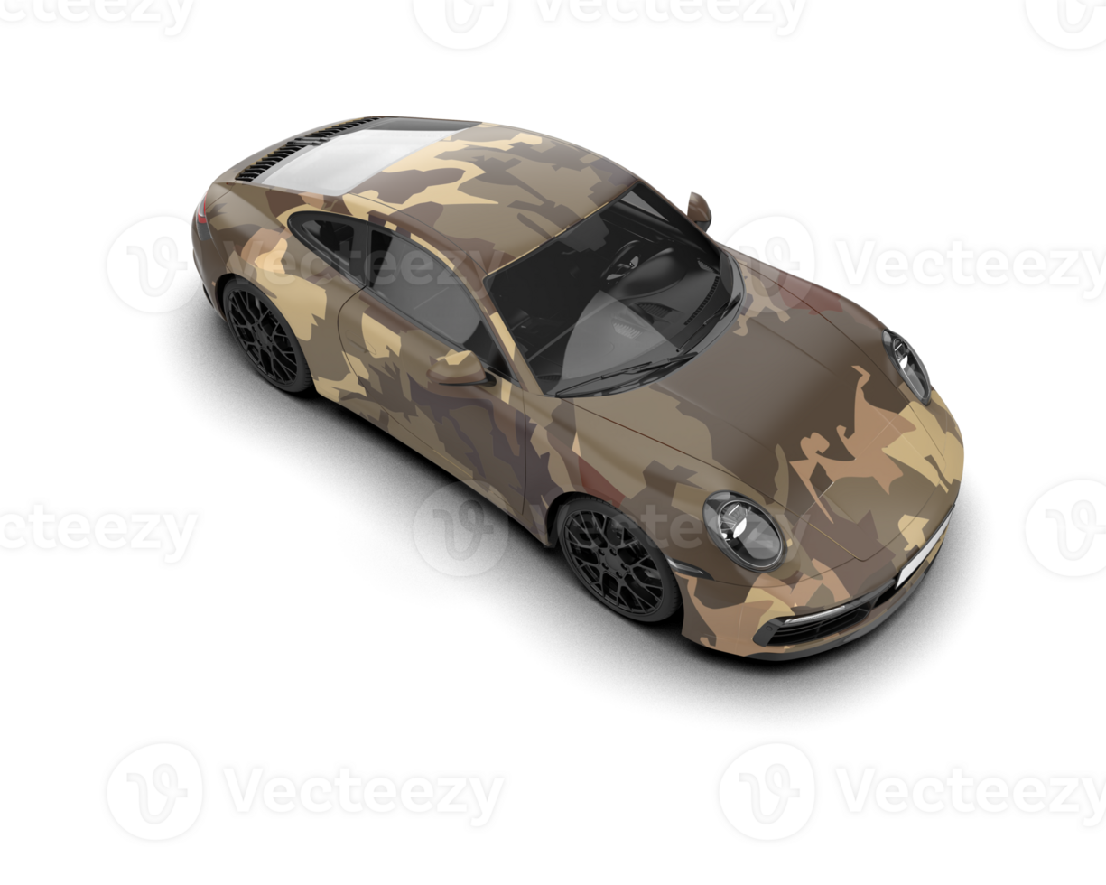 Realistic sport car isolated on background. 3d rendering - illustration png