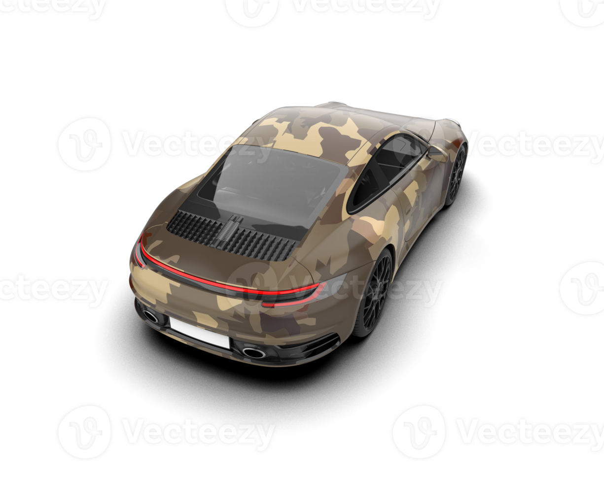 Realistic sport car isolated on background. 3d rendering - illustration png