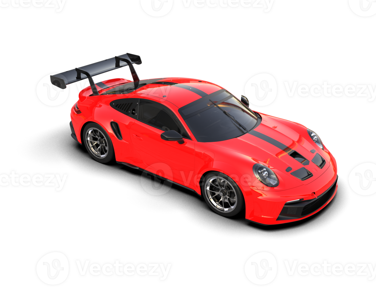Realistic sport car isolated on background. 3d rendering - illustration png