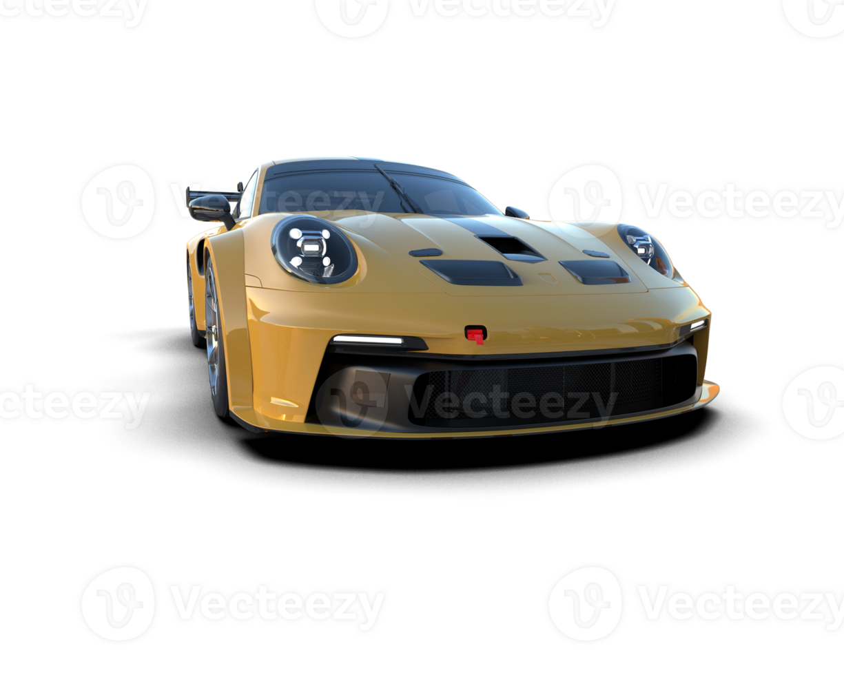 Realistic sport car isolated on background. 3d rendering - illustration png