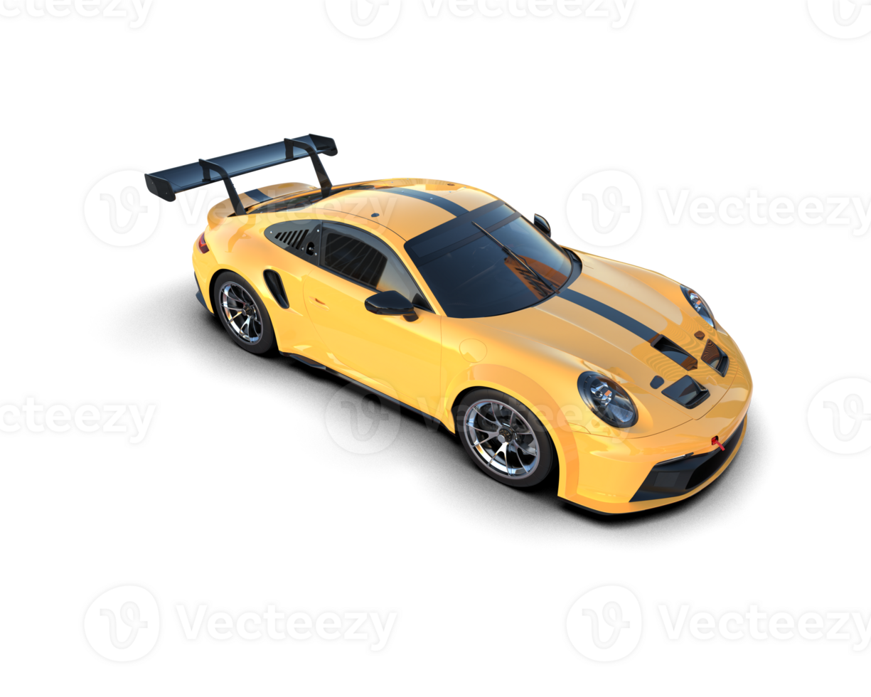Realistic sport car isolated on background. 3d rendering - illustration png