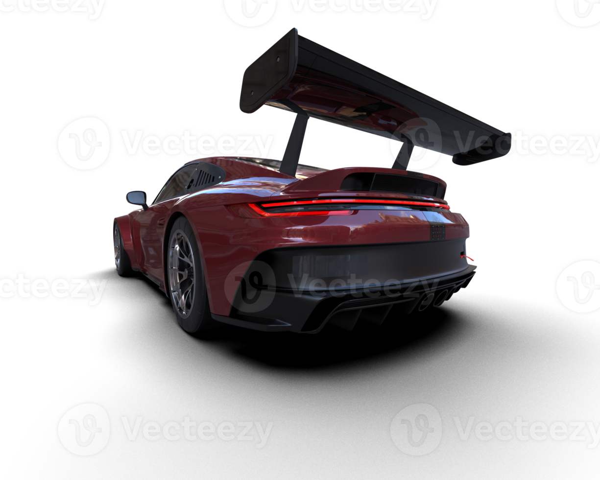 Realistic sport car isolated on background. 3d rendering - illustration png
