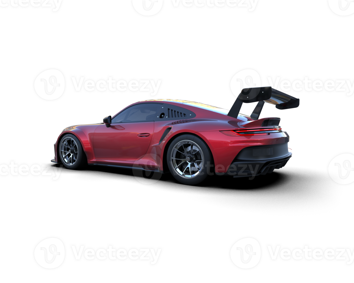 Realistic sport car isolated on background. 3d rendering - illustration png