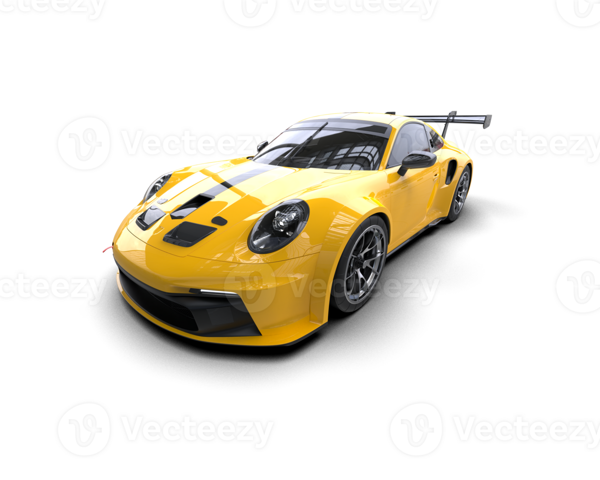 Realistic sport car isolated on background. 3d rendering - illustration png