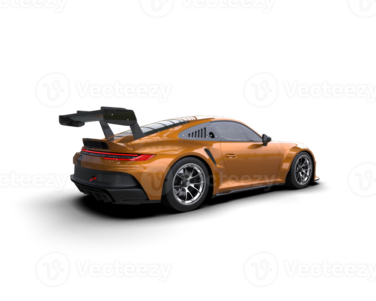 Realistic sport car isolated on background. 3d rendering - illustration png