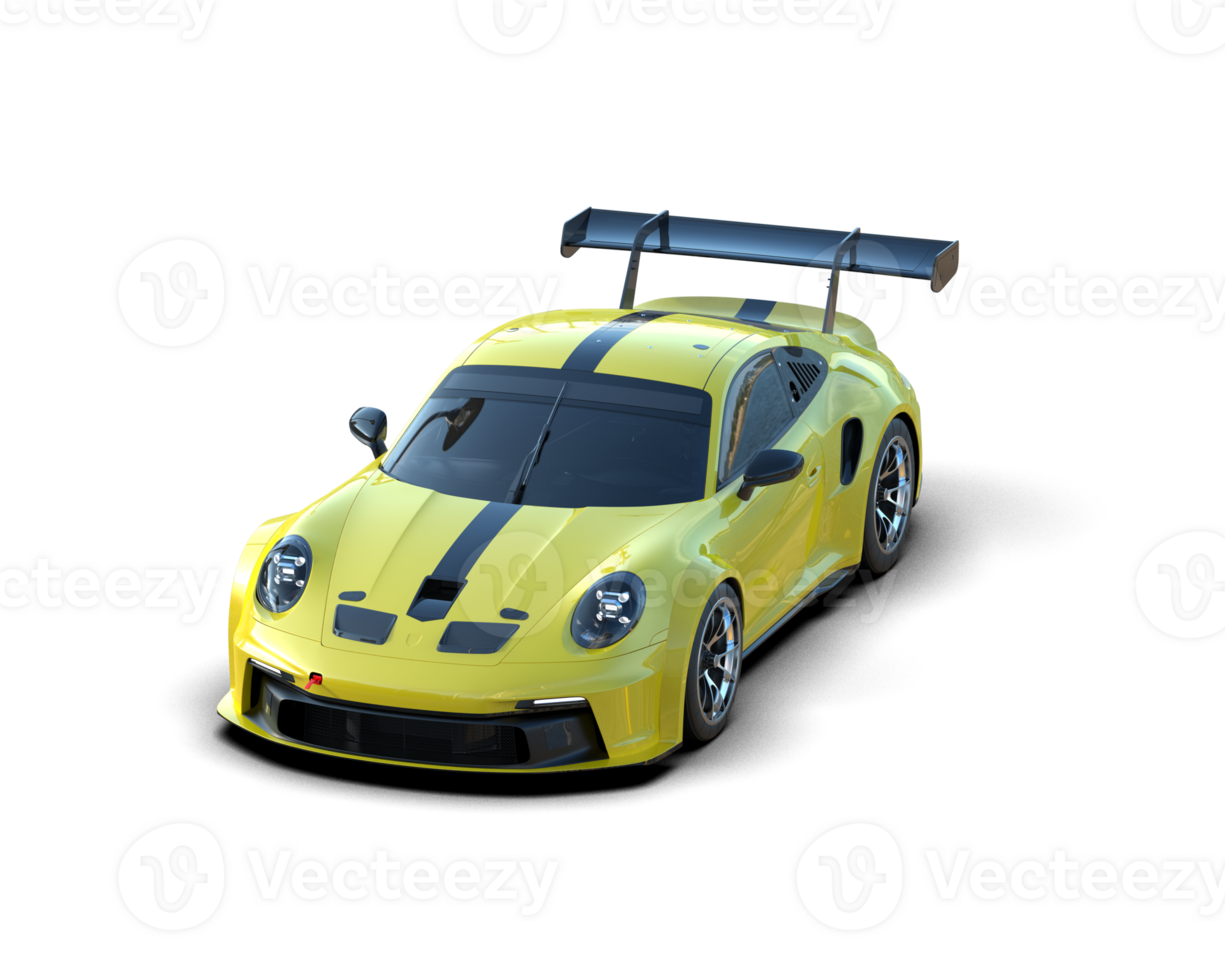 Realistic sport car isolated on background. 3d rendering - illustration png