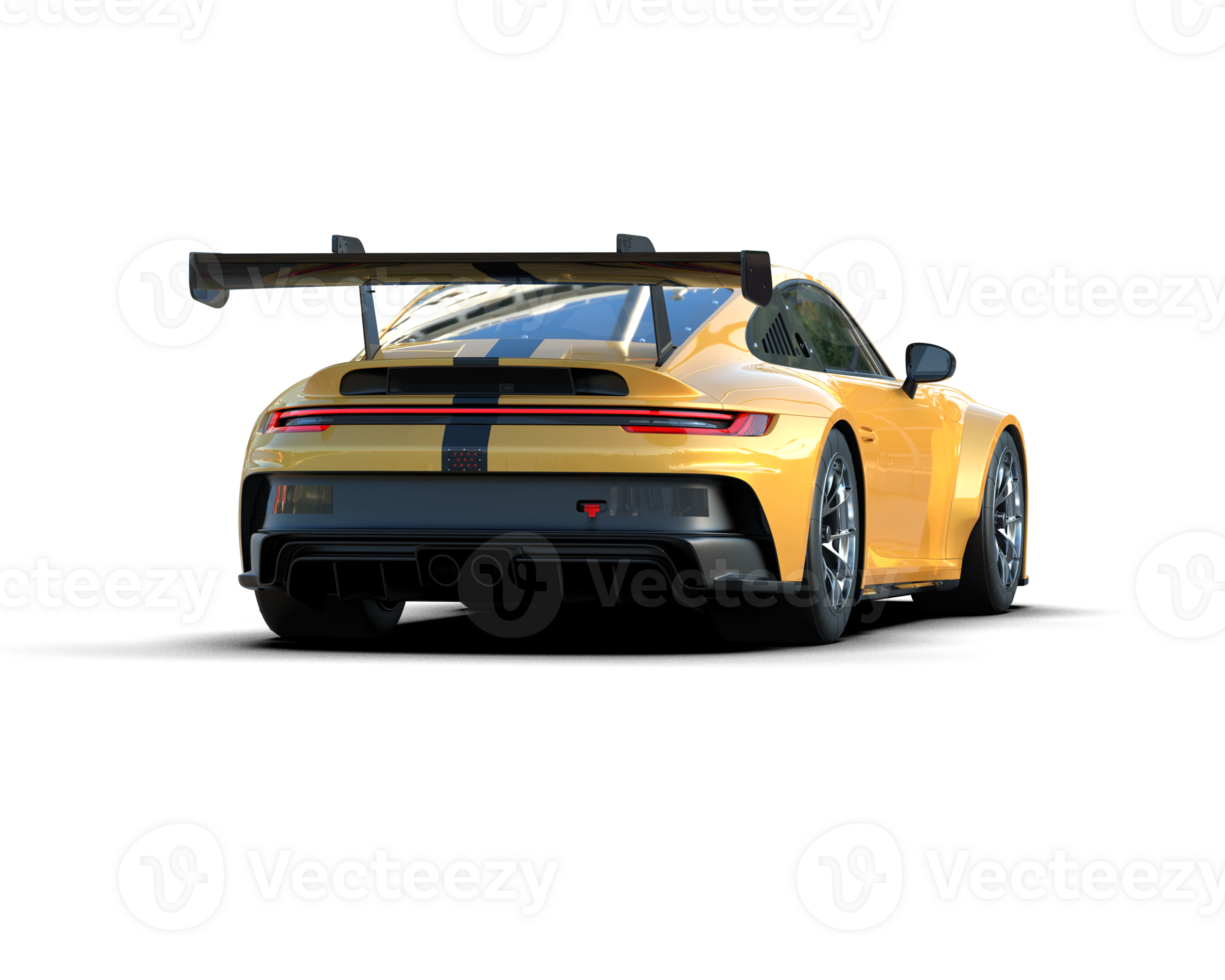 Realistic sport car isolated on background. 3d rendering - illustration png
