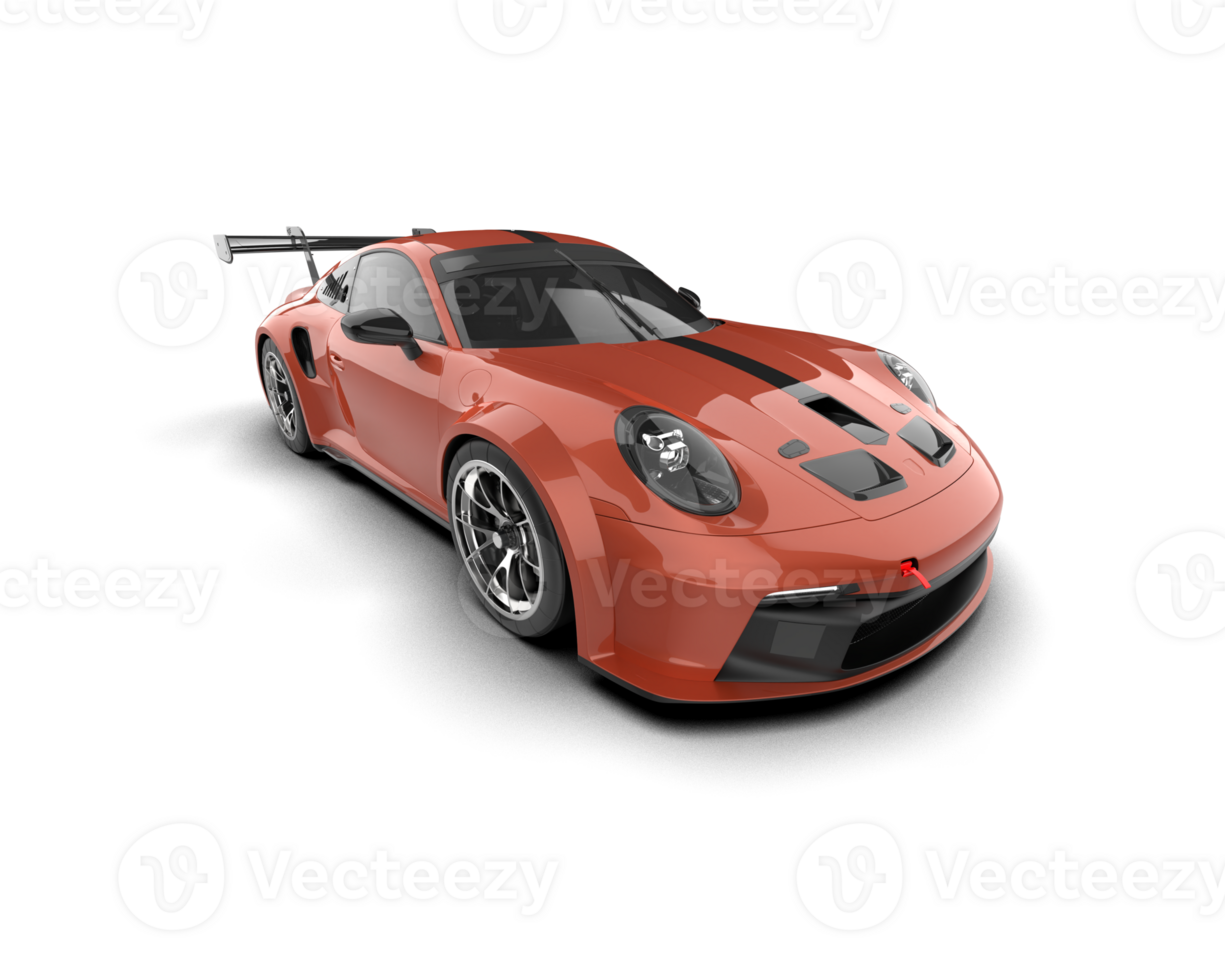 Realistic sport car isolated on background. 3d rendering - illustration png
