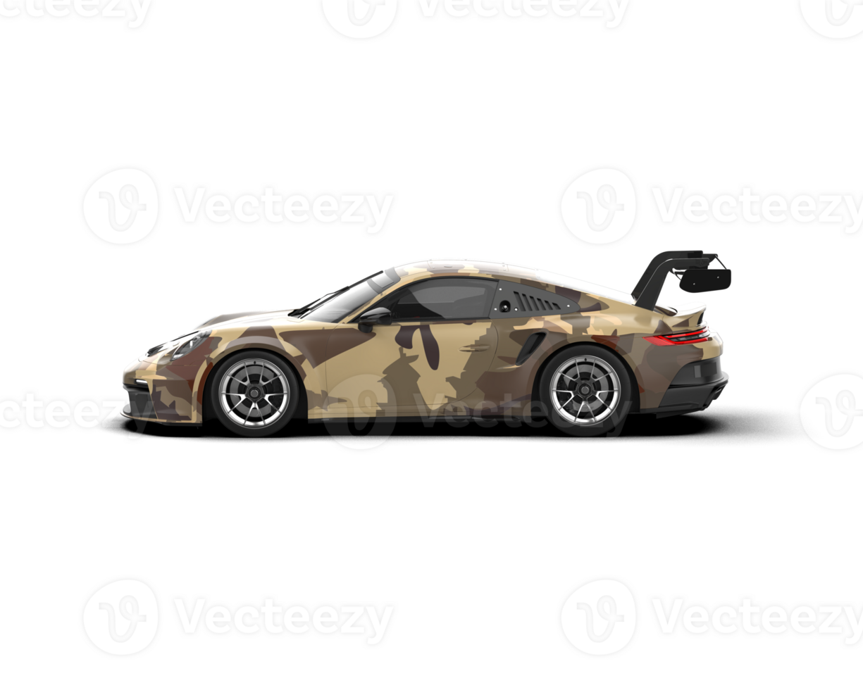 Realistic sport car isolated on background. 3d rendering - illustration png