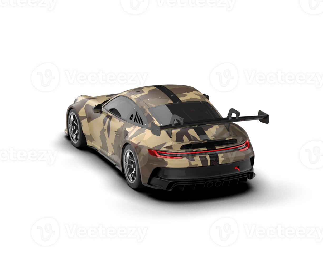 Realistic sport car isolated on background. 3d rendering - illustration png