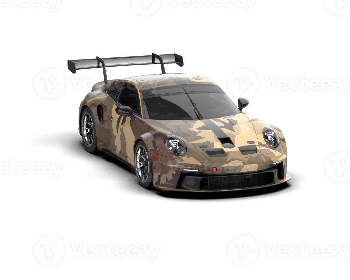 Realistic sport car isolated on background. 3d rendering - illustration png
