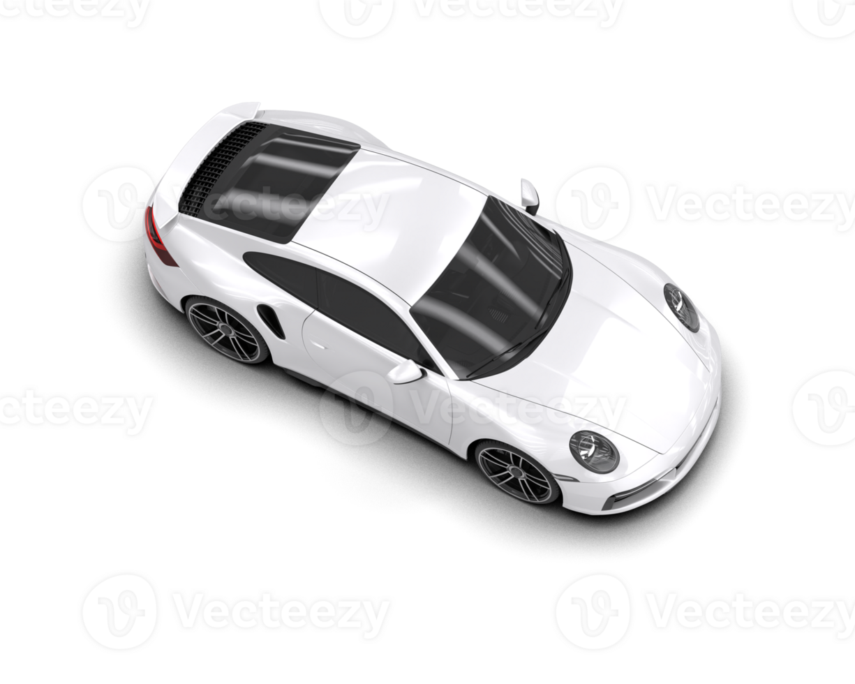 Realistic sport car isolated on background. 3d rendering - illustration png