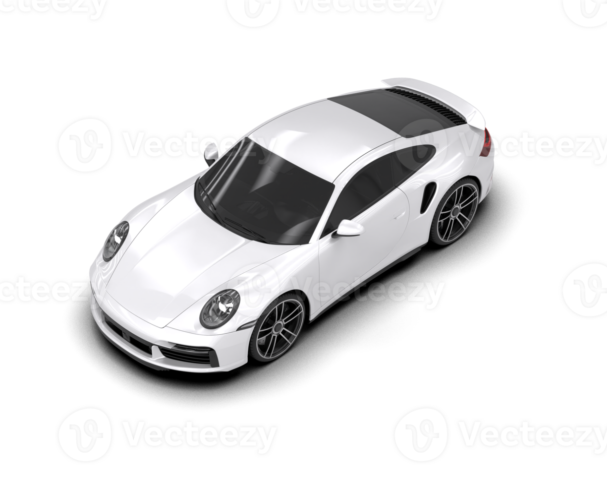 Realistic sport car isolated on background. 3d rendering - illustration png