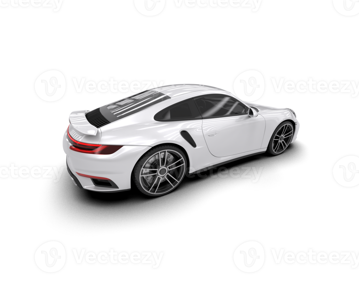 Realistic sport car isolated on background. 3d rendering - illustration png