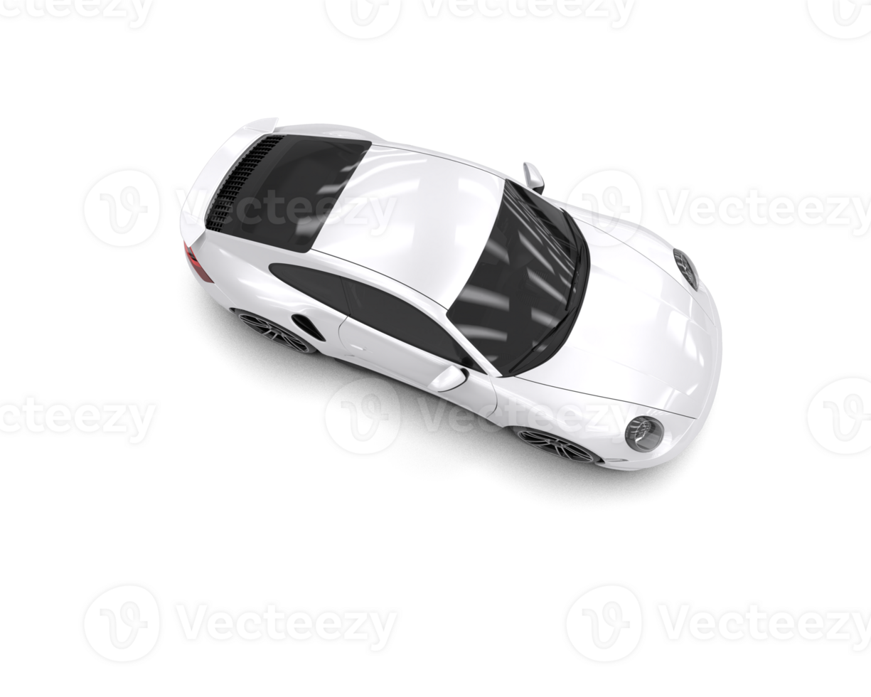 Realistic sport car isolated on background. 3d rendering - illustration png
