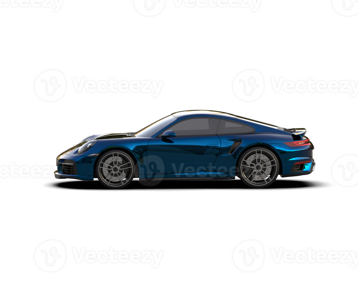 Realistic sport car isolated on background. 3d rendering - illustration png