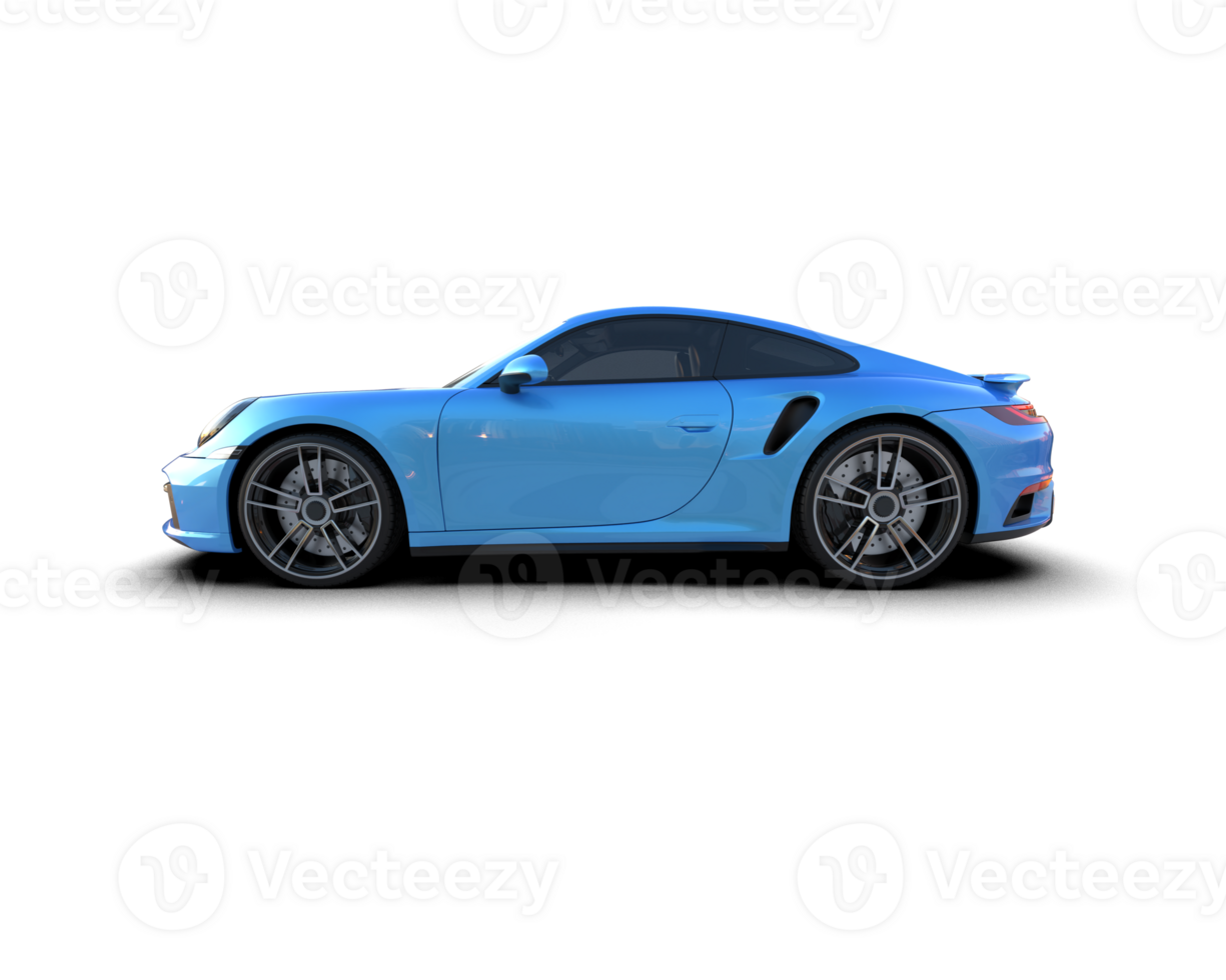 Realistic sport car isolated on background. 3d rendering - illustration png