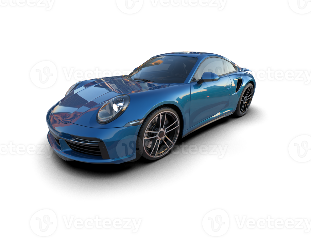 Realistic sport car isolated on background. 3d rendering - illustration png