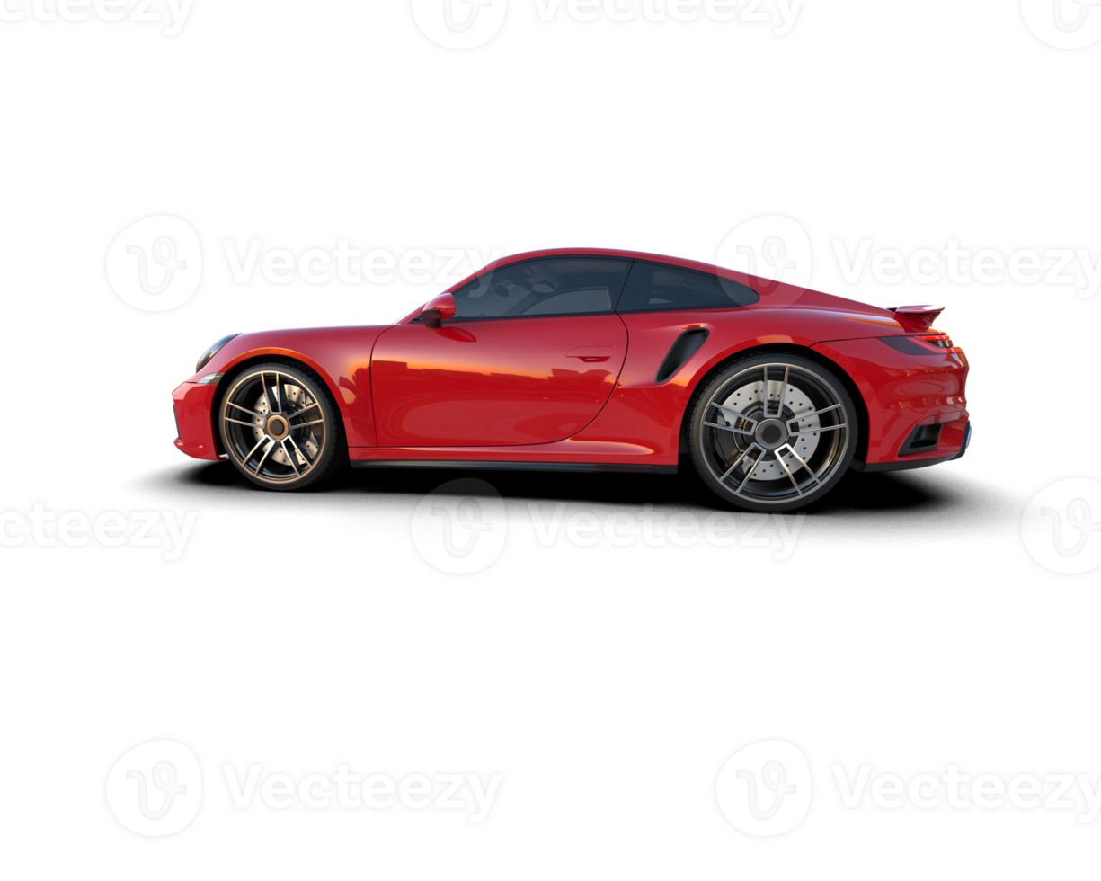 Realistic sport car isolated on background. 3d rendering - illustration png