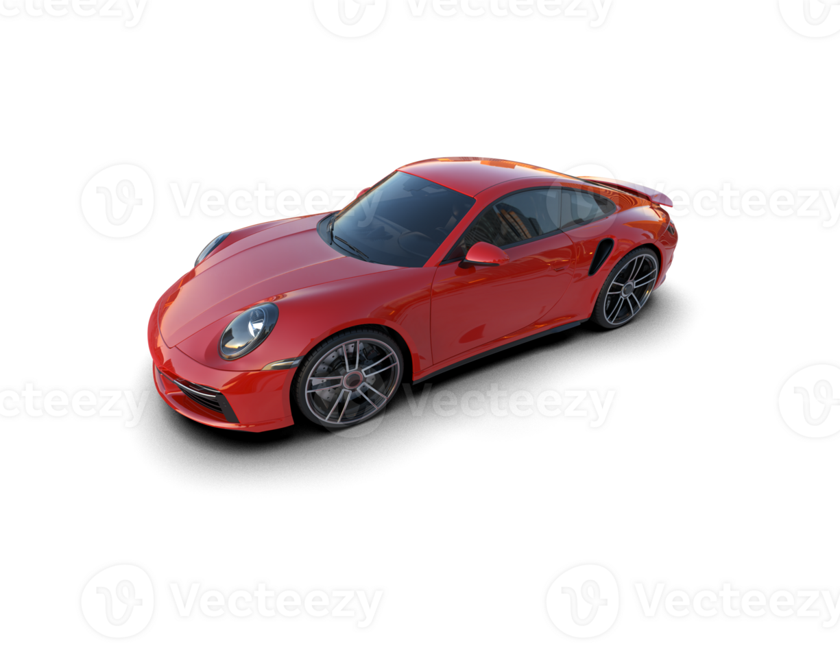 Realistic sport car isolated on background. 3d rendering - illustration png