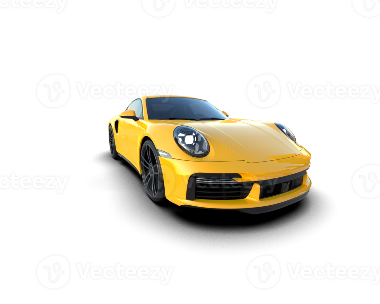 Realistic sport car isolated on background. 3d rendering - illustration png