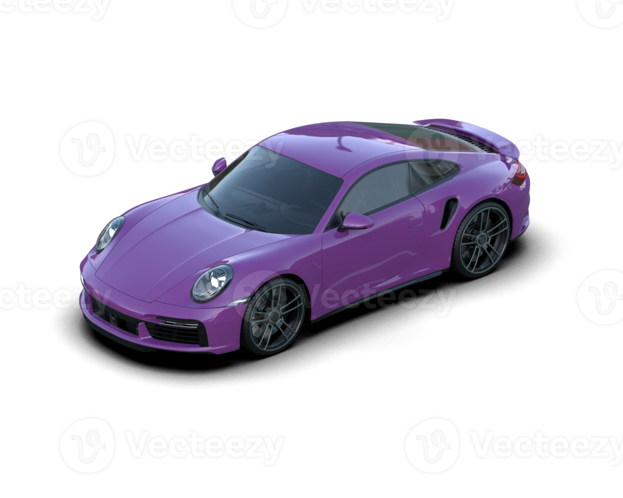 Realistic sport car isolated on background. 3d rendering - illustration png