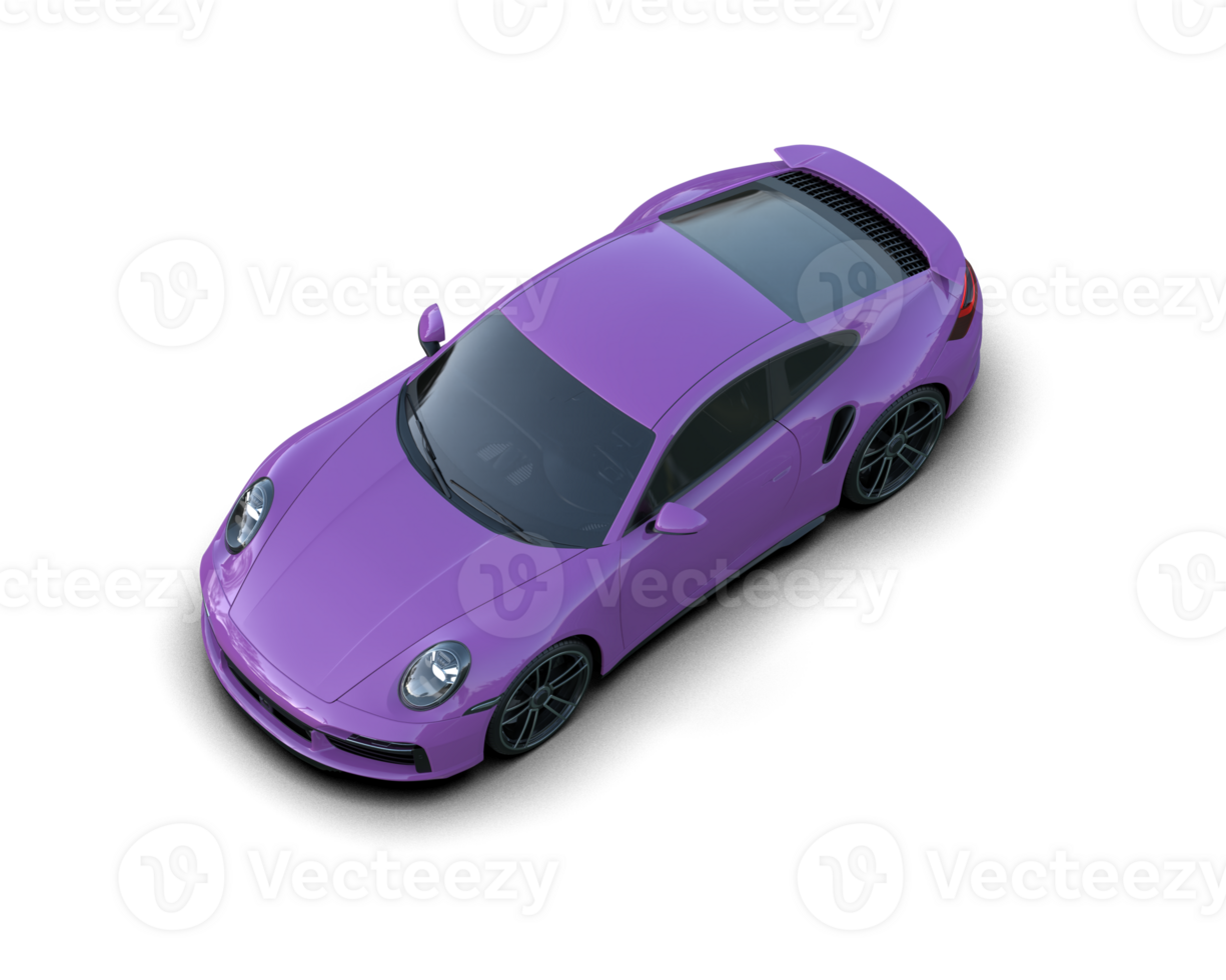 Realistic sport car isolated on background. 3d rendering - illustration png