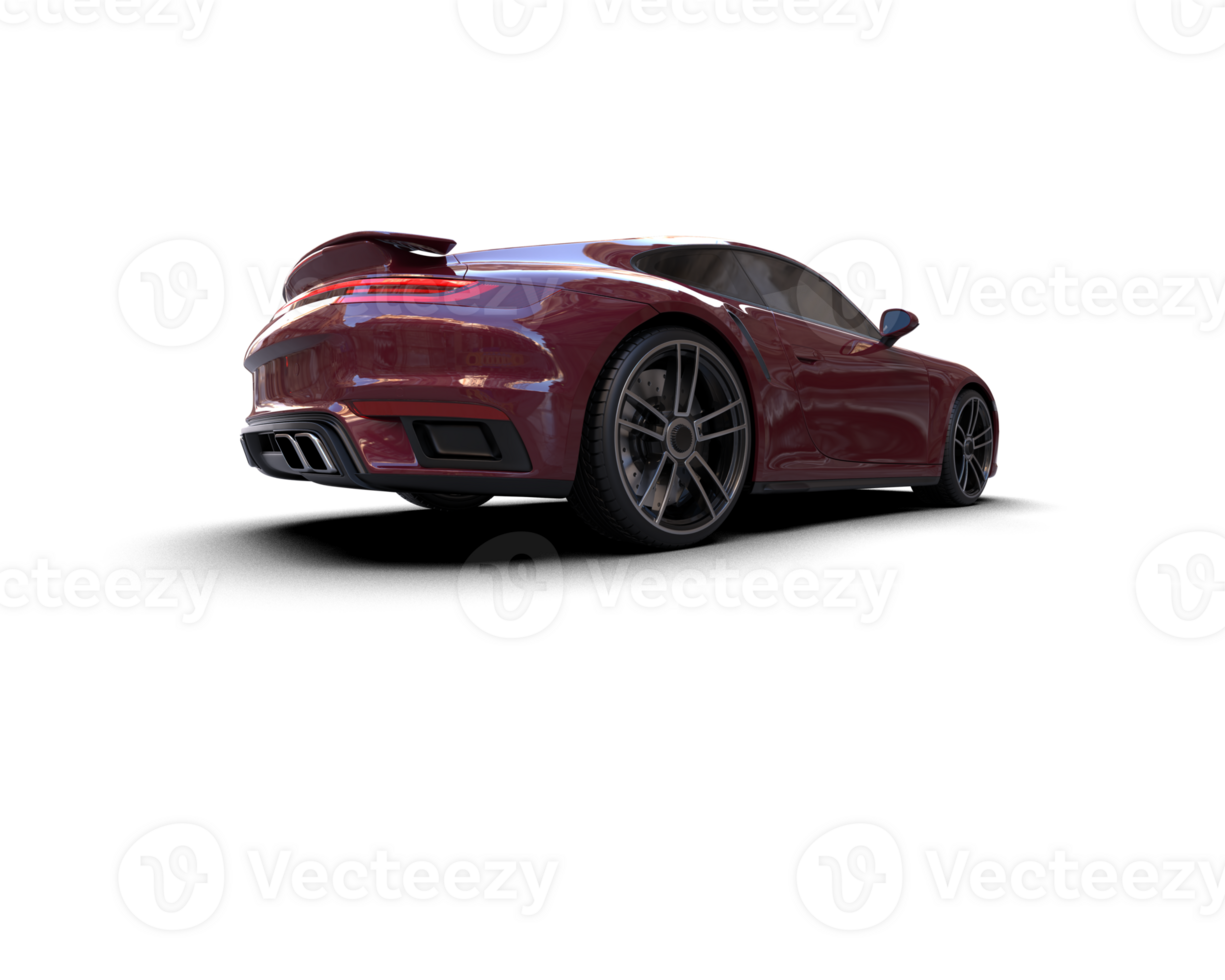 Realistic sport car isolated on background. 3d rendering - illustration png