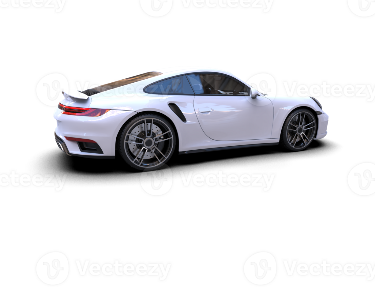 Realistic sport car isolated on background. 3d rendering - illustration png
