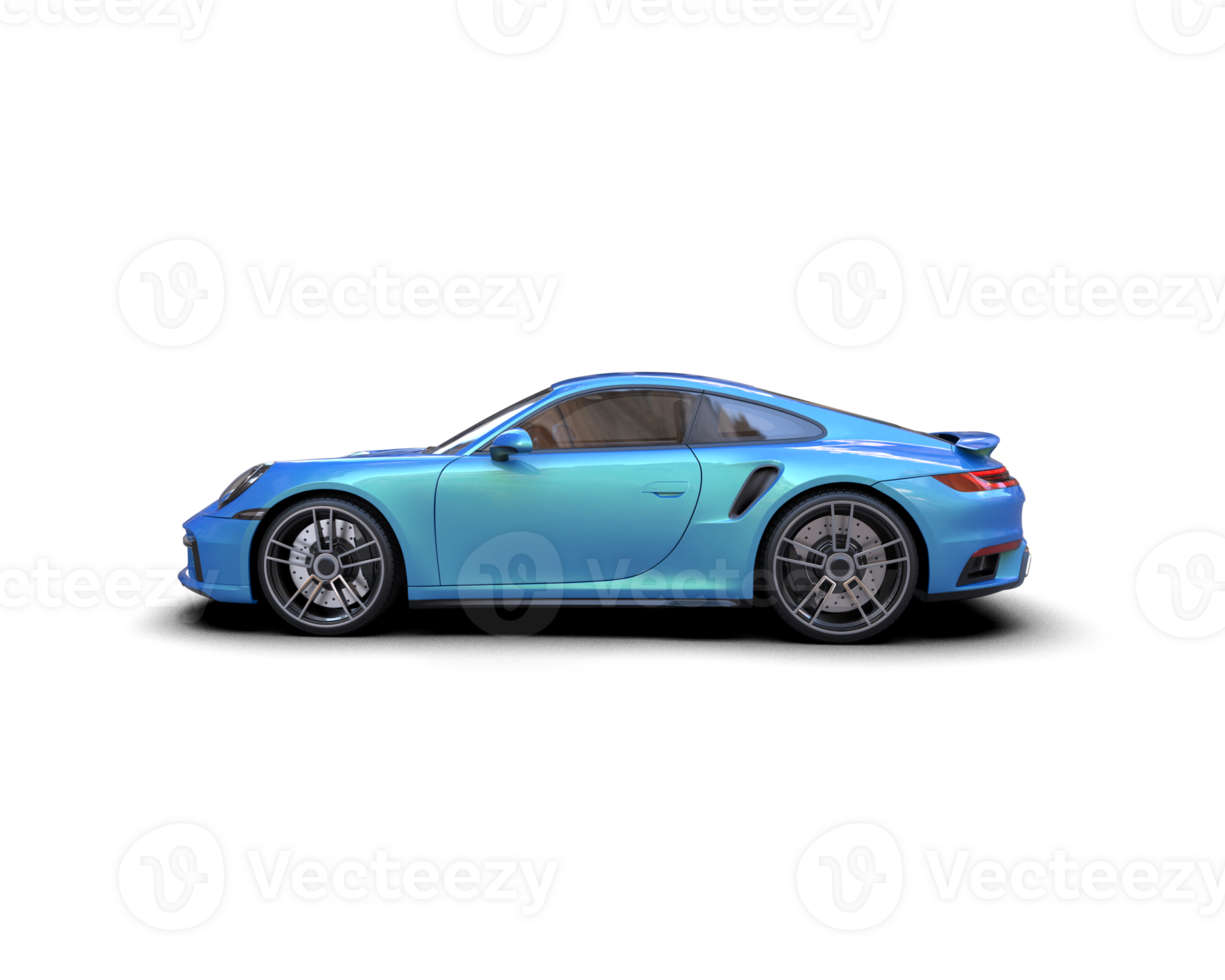 Realistic sport car isolated on background. 3d rendering - illustration png