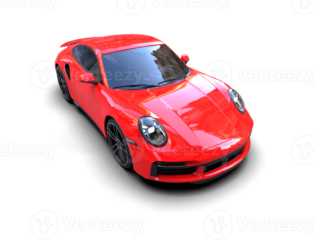 Realistic sport car isolated on background. 3d rendering - illustration png