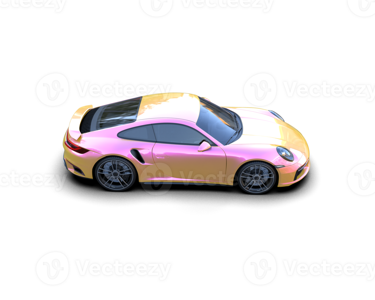 Realistic sport car isolated on background. 3d rendering - illustration png
