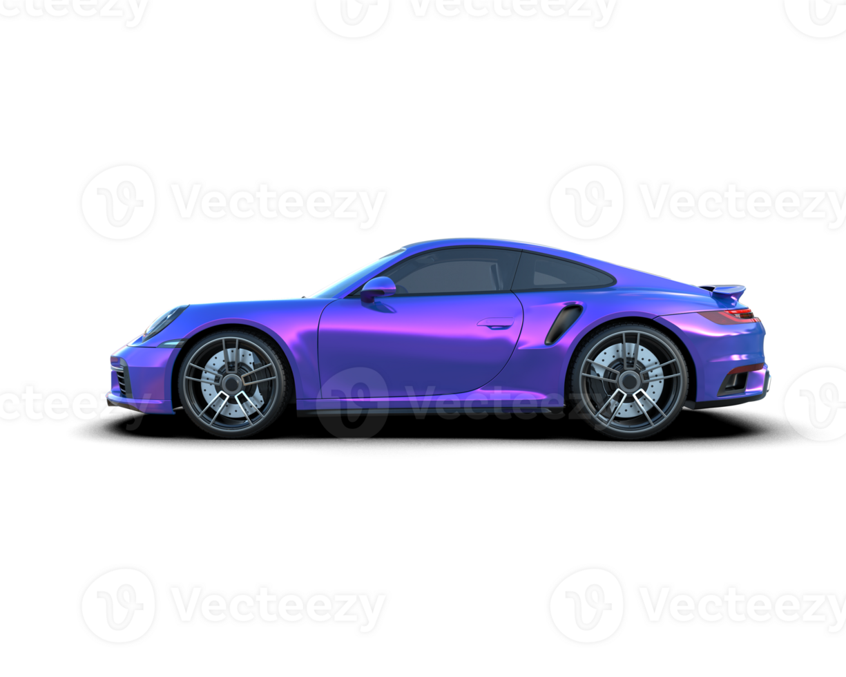 Realistic sport car isolated on background. 3d rendering - illustration png