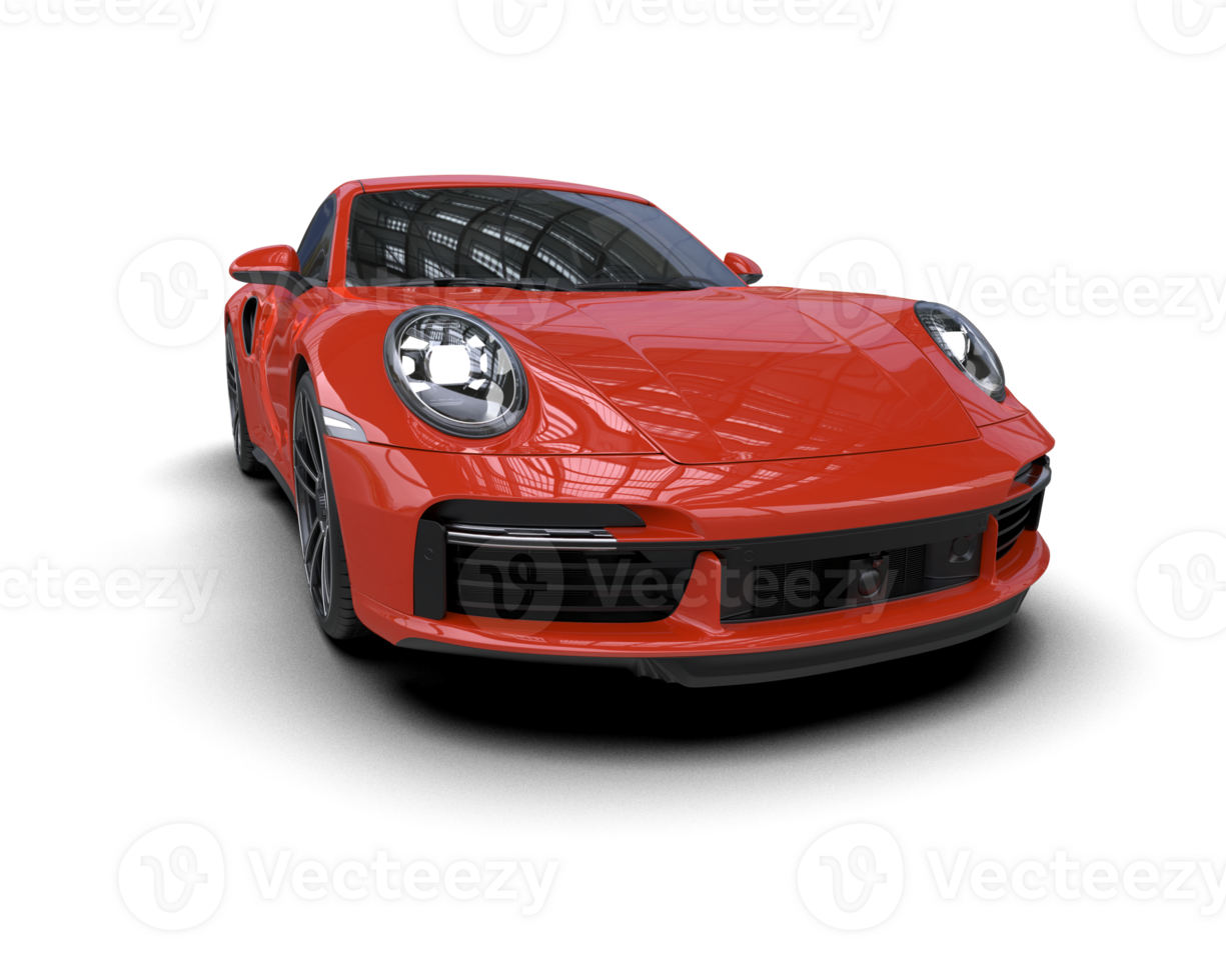 Realistic sport car isolated on background. 3d rendering - illustration png