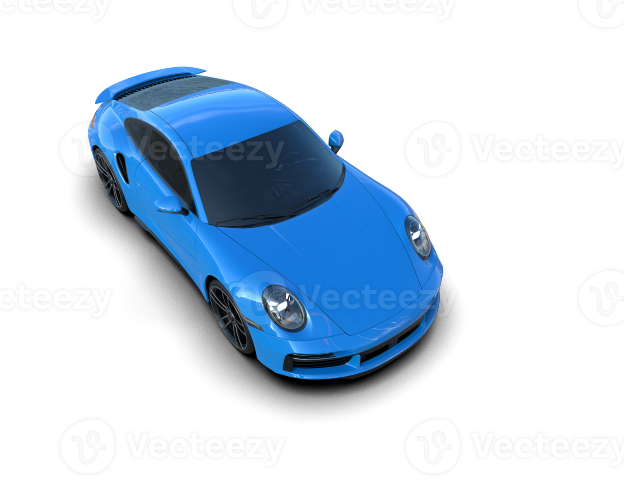 Realistic sport car isolated on background. 3d rendering - illustration png
