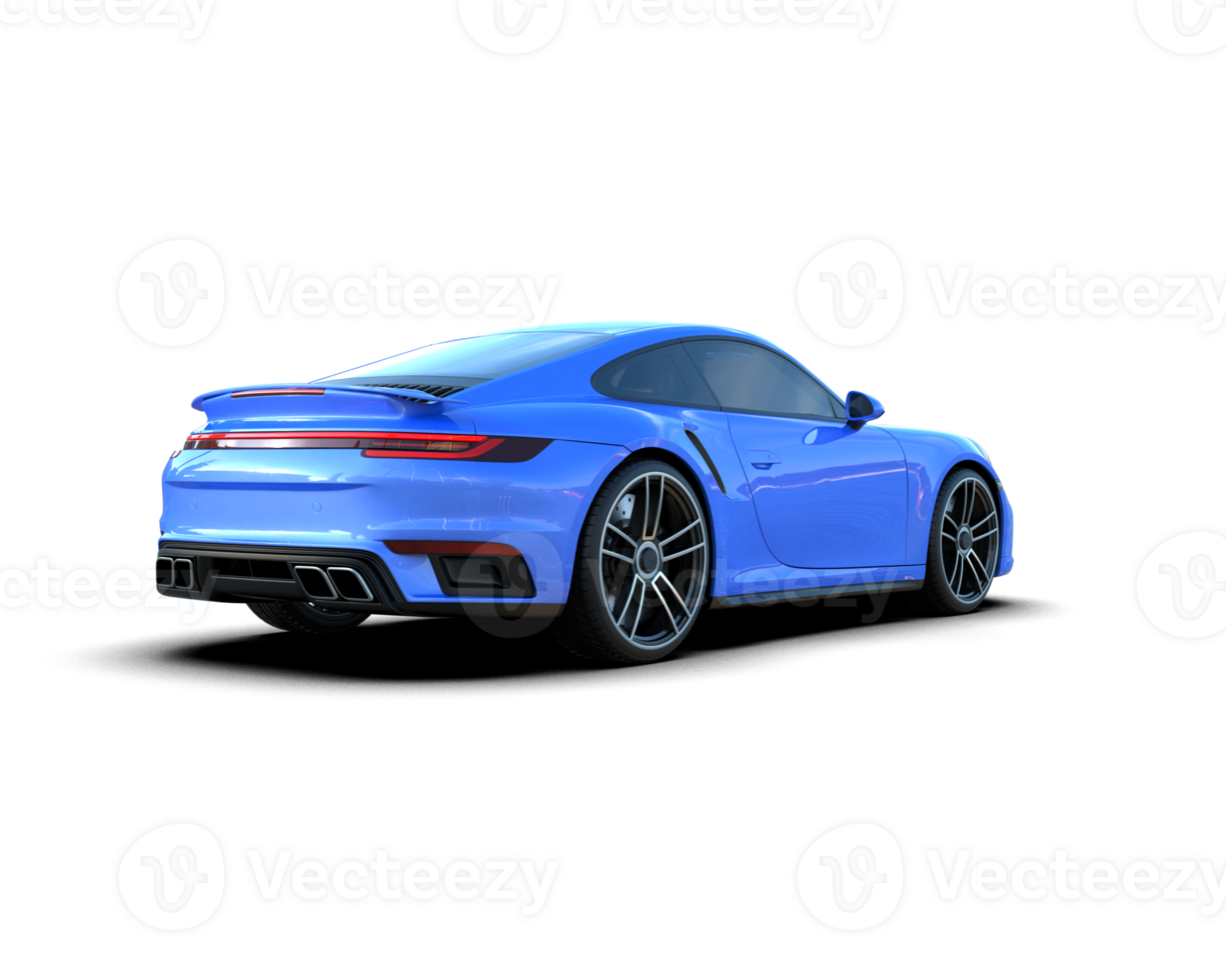 Realistic sport car isolated on background. 3d rendering - illustration png