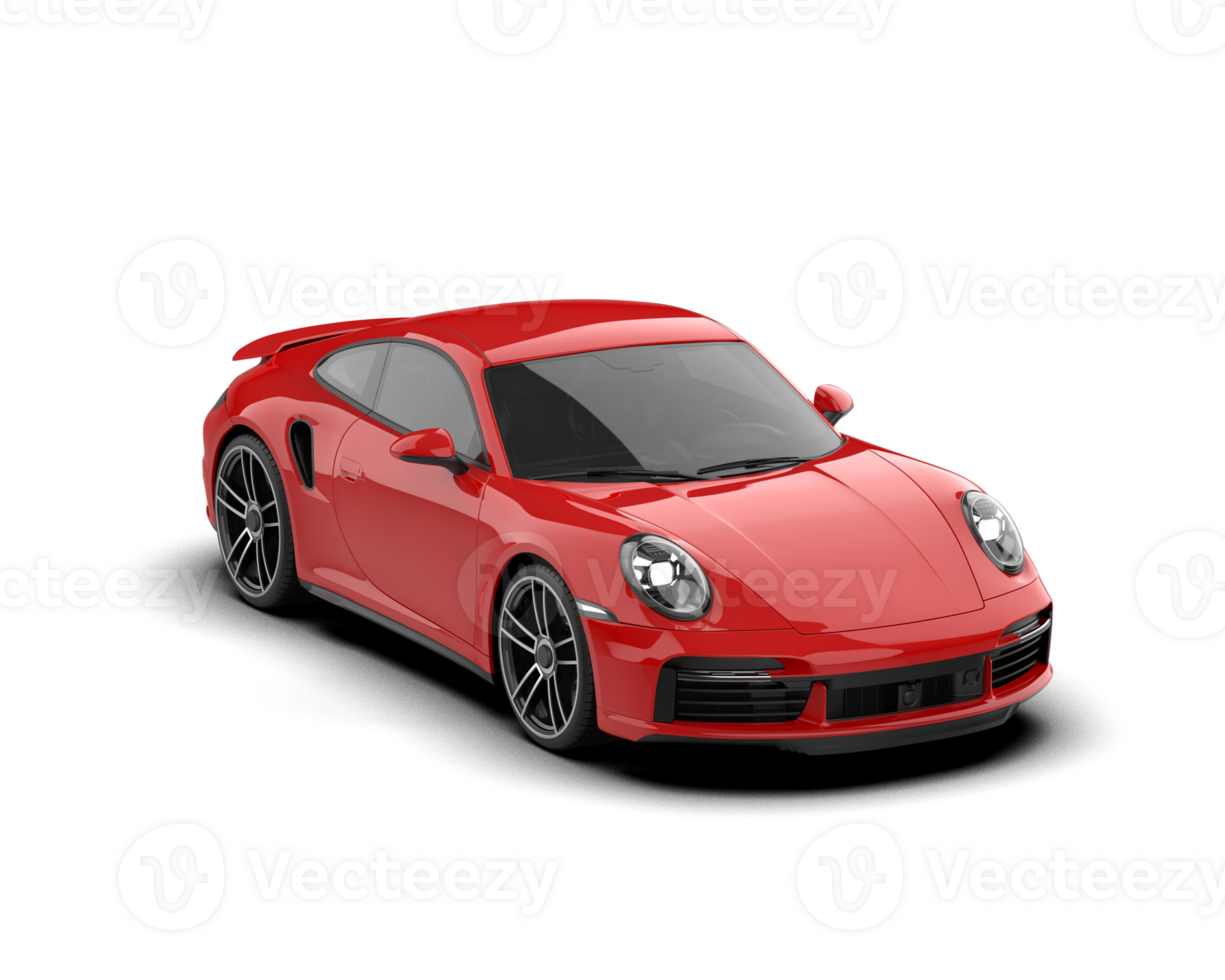 Realistic sport car isolated on background. 3d rendering - illustration png
