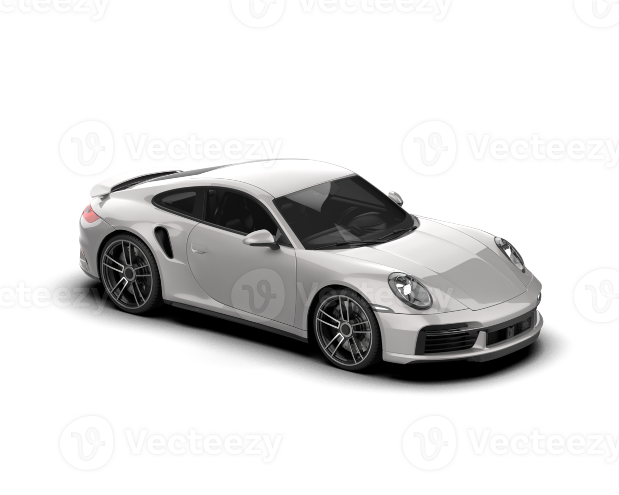 Realistic sport car isolated on background. 3d rendering - illustration png
