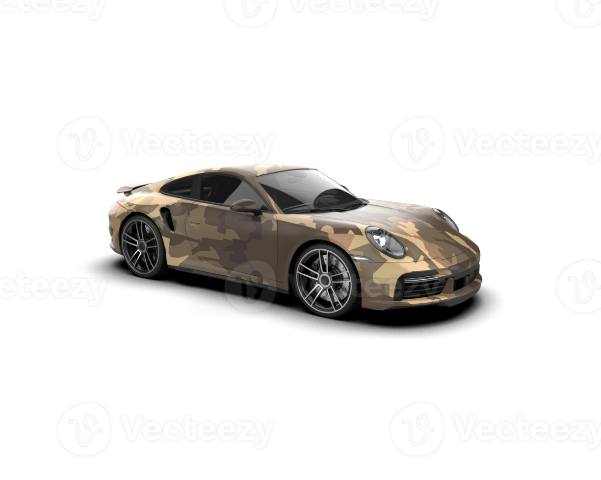 Realistic sport car isolated on background. 3d rendering - illustration png