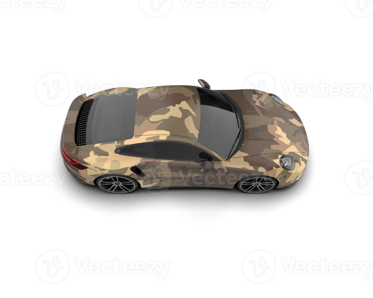 Realistic sport car isolated on background. 3d rendering - illustration png