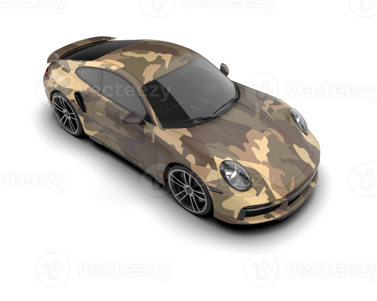Realistic sport car isolated on background. 3d rendering - illustration png