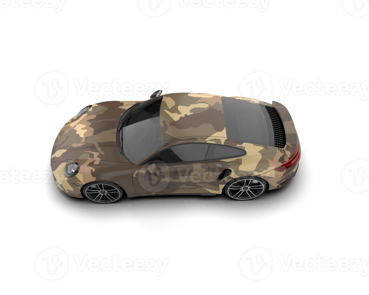 Realistic sport car isolated on background. 3d rendering - illustration png