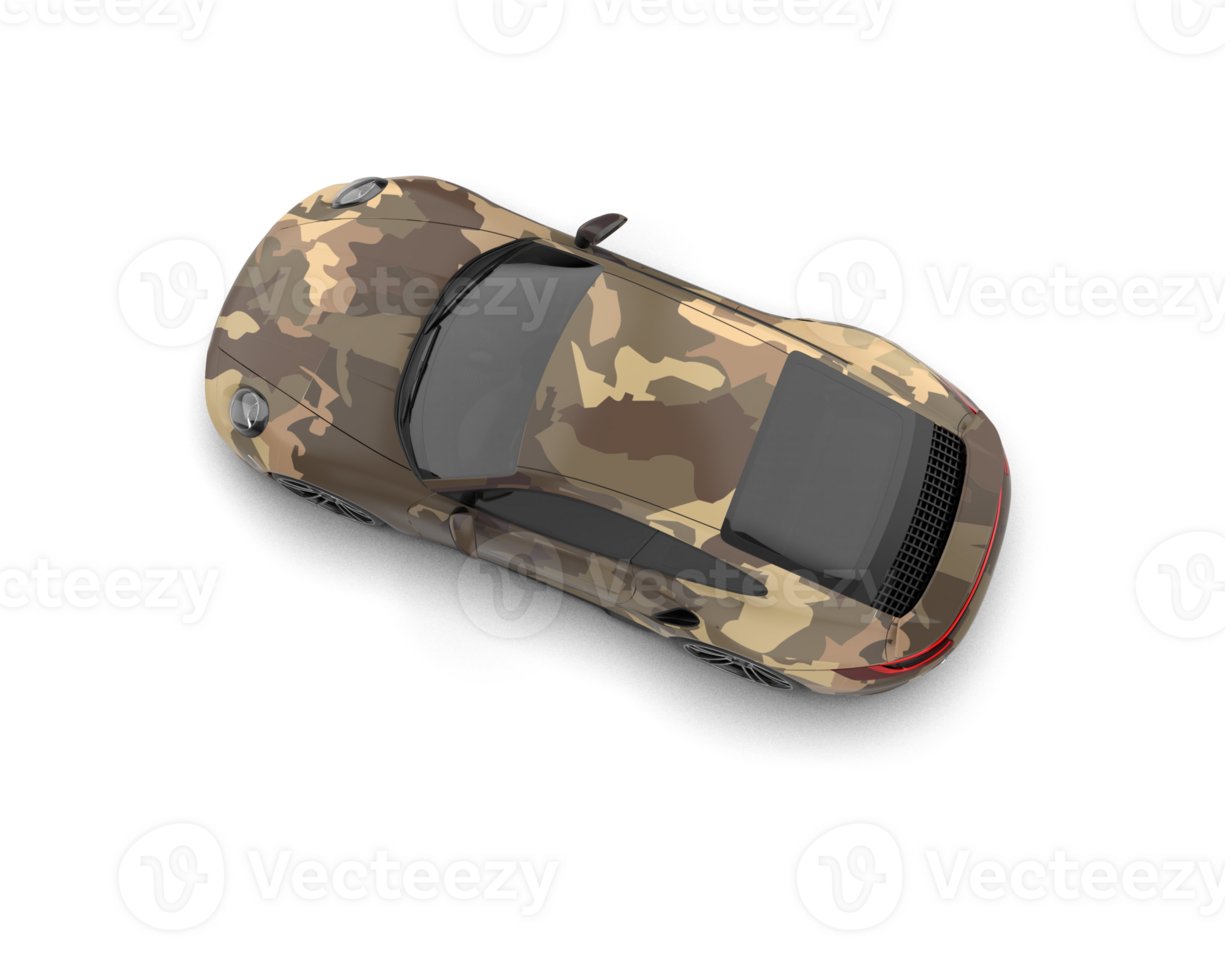 Realistic sport car isolated on background. 3d rendering - illustration png