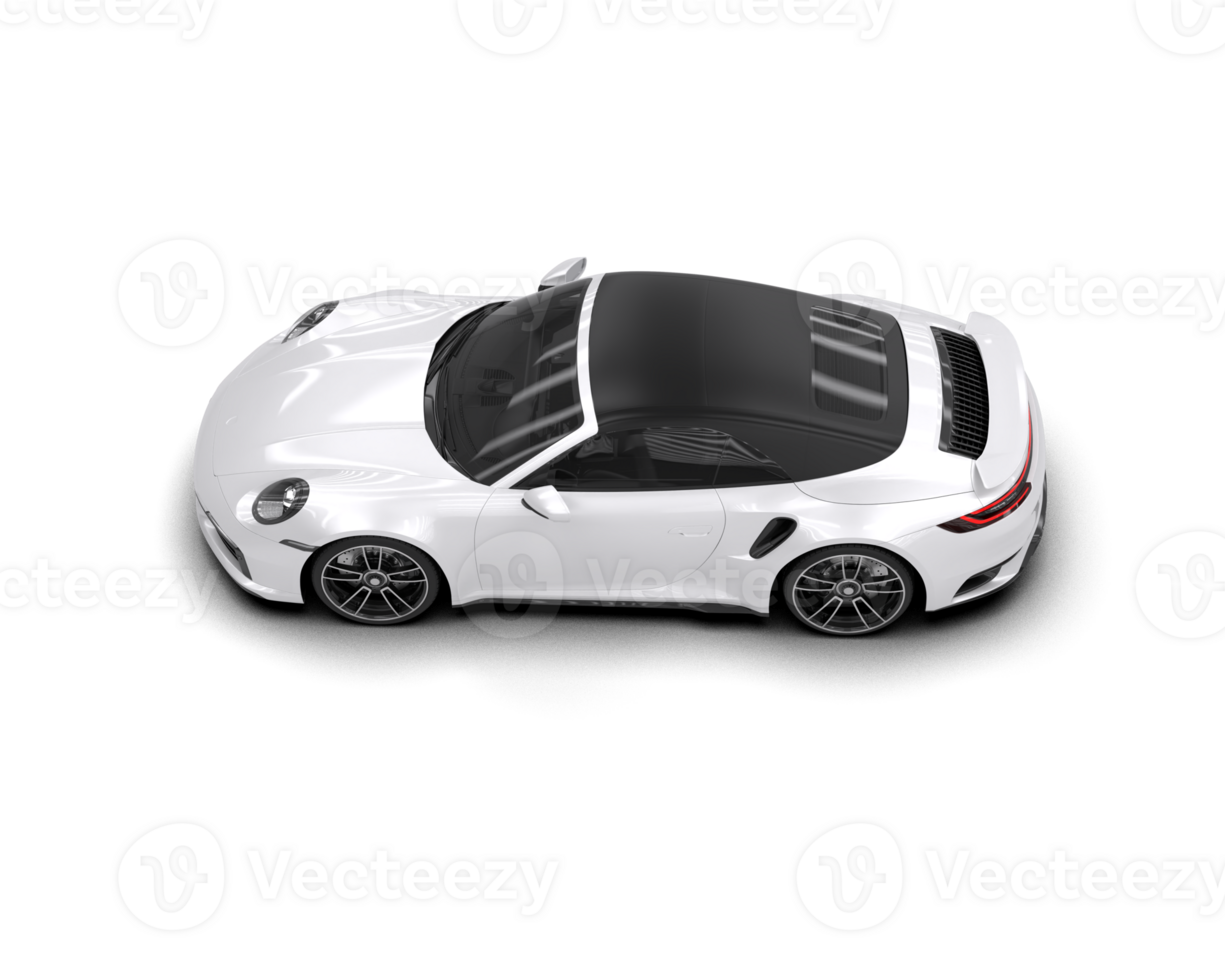 Realistic sport car isolated on background. 3d rendering - illustration png