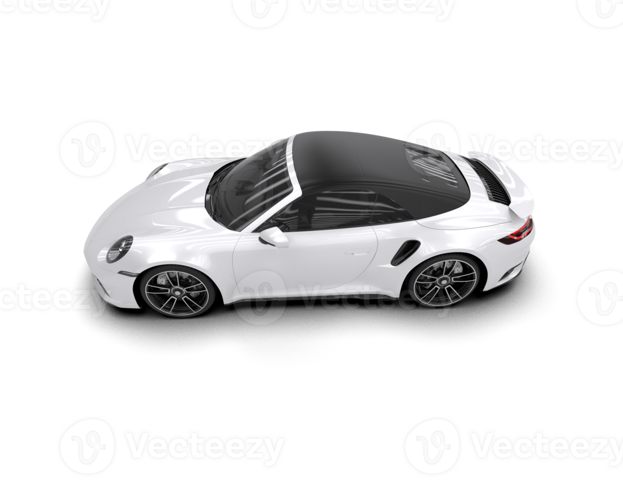 Realistic sport car isolated on background. 3d rendering - illustration png