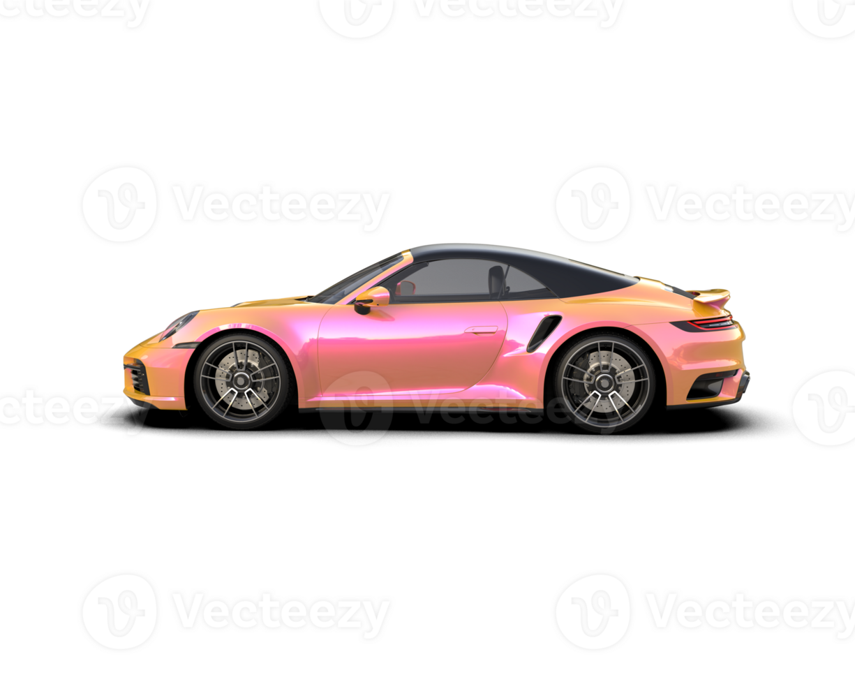 Realistic sport car isolated on background. 3d rendering - illustration png