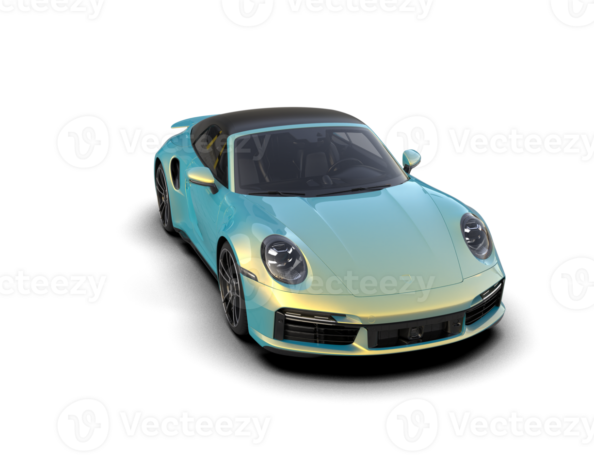 Realistic sport car isolated on background. 3d rendering - illustration png