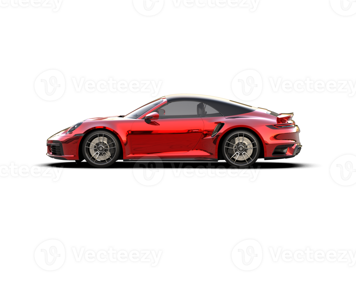 Realistic sport car isolated on background. 3d rendering - illustration png