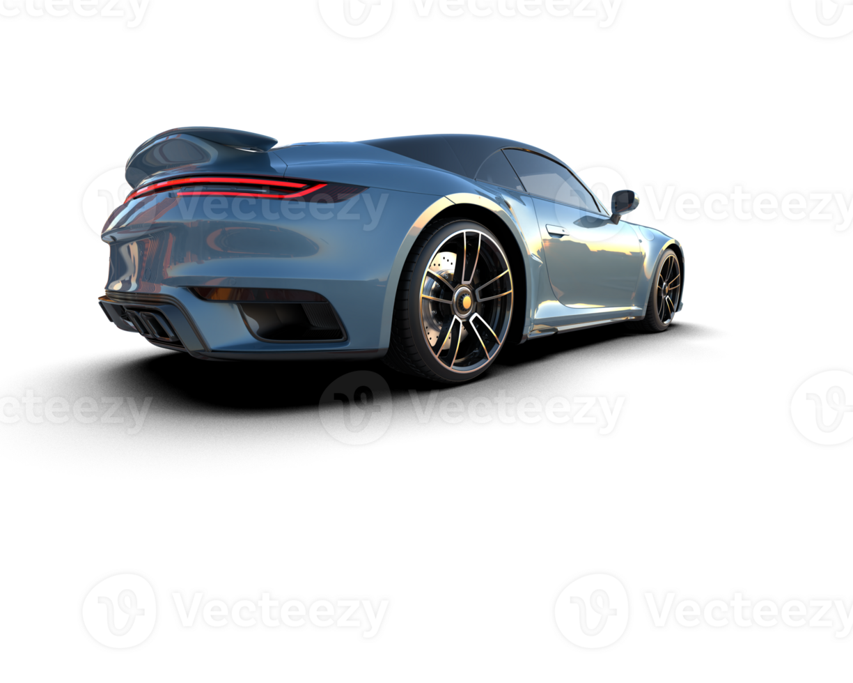 Realistic sport car isolated on background. 3d rendering - illustration png