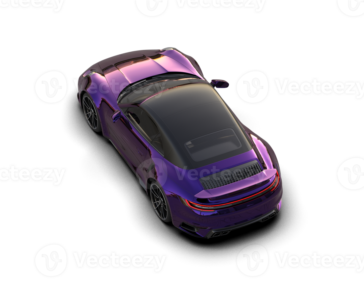 Realistic sport car isolated on background. 3d rendering - illustration png